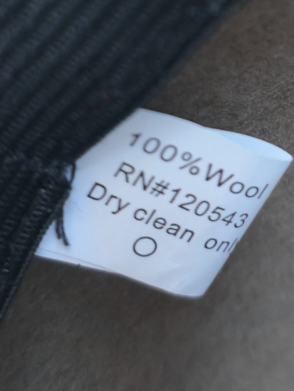 100% Wool Hat In Taupe O/S - Picture 8 of 10